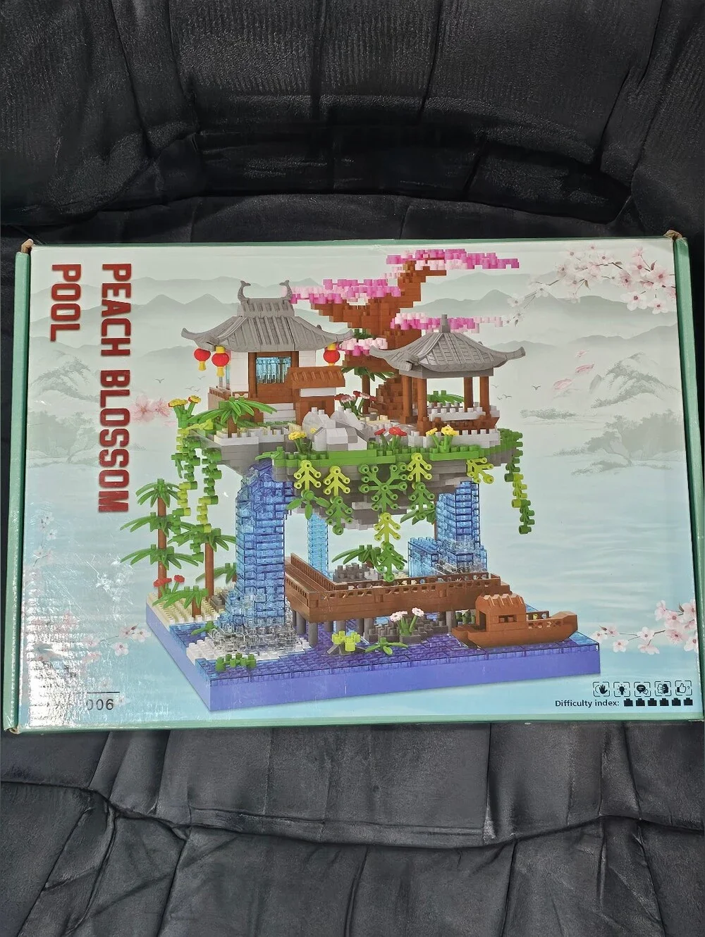 Mini Block Building Block Toys Micro Peach Blossom Pool Waterfall Scene L👀K NIB